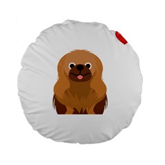 Pekingese T-shirtsteal Your Heart Pekingese 01 T-shirt Standard 15  Premium Flano Round Cushions