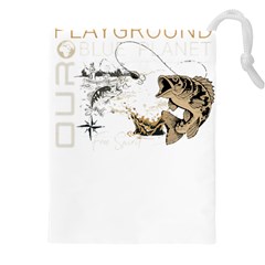 Fishing T- Shirt Playground Fishing Nature Planet Earth Playground Good Vibes Free Spirit T- Shirt ( Drawstring Pouch (5xl) by ZUXUMI