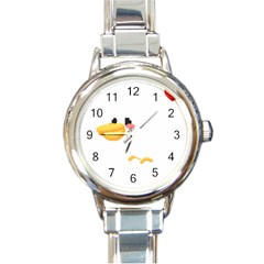 Pelican T-shirtsteal Your Heart Pelican 25 T-shirt Round Italian Charm Watch by EnriqueJohnson