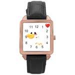 Pelican T-shirtsteal Your Heart Pelican 25 T-shirt Rose Gold Leather Watch  Front