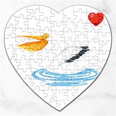 Pelican T-shirtsteal Your Heart Pelican 30 T-shirt Jigsaw Puzzle (heart) by EnriqueJohnson