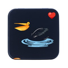 Pelican T-shirtsteal Your Heart Pelican 30 T-shirt Square Metal Box (black) by EnriqueJohnson