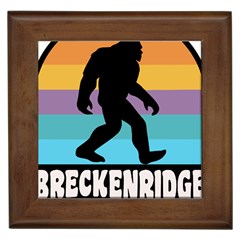 Breckenridge T- Shirt Breckenridge Colorado Bigfoot Sasquatch Retro Sunset T- Shirt Framed Tile by JamesGoode