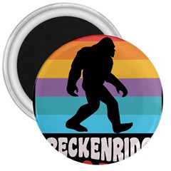 Breckenridge T- Shirt Breckenridge Colorado Bigfoot Sasquatch Retro Sunset T- Shirt 3  Magnets by JamesGoode