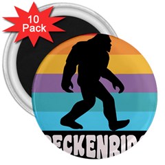 Breckenridge T- Shirt Breckenridge Colorado Bigfoot Sasquatch Retro Sunset T- Shirt 3  Magnets (10 Pack)  by JamesGoode