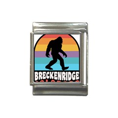 Breckenridge T- Shirt Breckenridge Colorado Bigfoot Sasquatch Retro Sunset T- Shirt Italian Charm (13mm) by JamesGoode