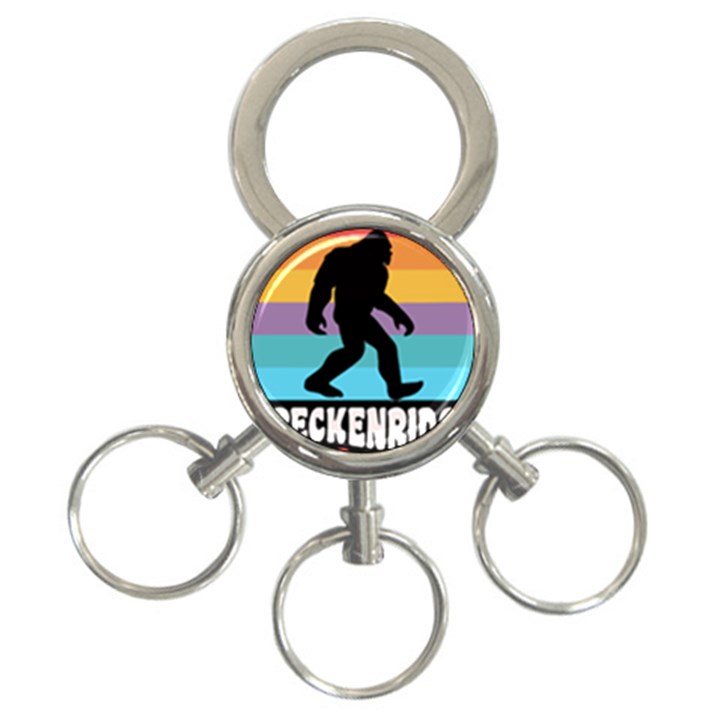 Breckenridge T- Shirt Breckenridge Colorado Bigfoot Sasquatch Retro Sunset T- Shirt 3-Ring Key Chain