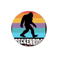 Breckenridge T- Shirt Breckenridge Colorado Bigfoot Sasquatch Retro Sunset T- Shirt Magnet 3  (round) by JamesGoode