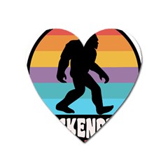 Breckenridge T- Shirt Breckenridge Colorado Bigfoot Sasquatch Retro Sunset T- Shirt Heart Magnet by JamesGoode