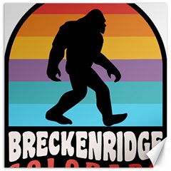 Breckenridge T- Shirt Breckenridge Colorado Bigfoot Sasquatch Retro Sunset T- Shirt Canvas 12  X 12  by JamesGoode