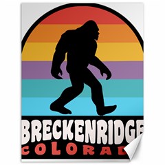 Breckenridge T- Shirt Breckenridge Colorado Bigfoot Sasquatch Retro Sunset T- Shirt Canvas 12  X 16  by JamesGoode