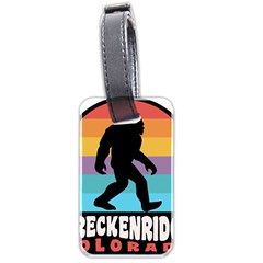 Breckenridge T- Shirt Breckenridge Colorado Bigfoot Sasquatch Retro Sunset T- Shirt Luggage Tag (two Sides) by JamesGoode