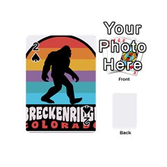 Breckenridge T- Shirt Breckenridge Colorado Bigfoot Sasquatch Retro Sunset T- Shirt Playing Cards 54 Designs (mini) by JamesGoode