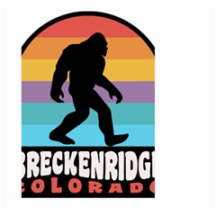 Breckenridge T- Shirt Breckenridge Colorado Bigfoot Sasquatch Retro Sunset T- Shirt Large Garden Flag (two Sides) by JamesGoode