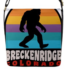 Breckenridge T- Shirt Breckenridge Colorado Bigfoot Sasquatch Retro Sunset T- Shirt Flap Closure Messenger Bag (s) by JamesGoode