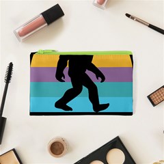 Breckenridge T- Shirt Breckenridge Colorado Bigfoot Sasquatch Retro Sunset T- Shirt Cosmetic Bag (xs) by JamesGoode