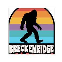 Breckenridge T- Shirt Breckenridge Colorado Bigfoot Sasquatch Retro Sunset T- Shirt Square Satin Scarf (30  X 30 ) by JamesGoode