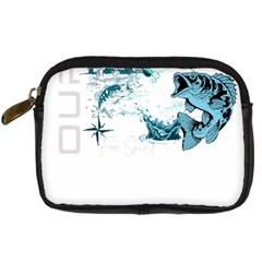 Fishing T- Shirt Playground Fishing Nature Planet Earth Playground Good Vibes Free Spirit T- Shirt ( Digital Camera Leather Case by ZUXUMI