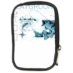 Fishing T- Shirt Playground Fishing Nature Planet Earth Playground Good Vibes Free Spirit T- Shirt ( Compact Camera Leather Case by ZUXUMI