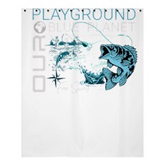 Fishing T- Shirt Playground Fishing Nature Planet Earth Playground Good Vibes Free Spirit T- Shirt ( Shower Curtain 60  X 72  (medium)  by ZUXUMI