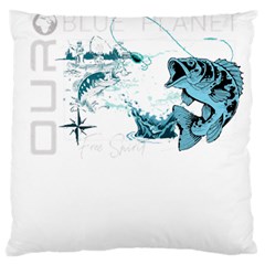 Fishing T- Shirt Playground Fishing Nature Planet Earth Playground Good Vibes Free Spirit T- Shirt ( Large Premium Plush Fleece Cushion Case (one Side) by ZUXUMI