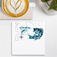 Fishing T- Shirt Playground Fishing Nature Planet Earth Playground Good Vibes Free Spirit T- Shirt ( Uv Print Square Tile Coaster  by ZUXUMI