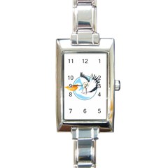 Pelican T-shirtwhite Look Calm Pelican 08 T-shirt (1) Rectangle Italian Charm Watch by EnriqueJohnson