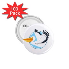 Pelican T-shirtwhite Look Calm Pelican 08 T-shirt (1) 1 75  Buttons (100 Pack)  by EnriqueJohnson