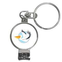 Pelican T-shirtwhite Look Calm Pelican 08 T-shirt (1) Nail Clippers Key Chain by EnriqueJohnson