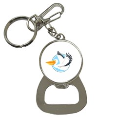 Pelican T-shirtwhite Look Calm Pelican 08 T-shirt (1) Bottle Opener Key Chain by EnriqueJohnson