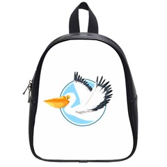 Pelican T-shirtwhite Look Calm Pelican 08 T-shirt (1) School Bag (small) by EnriqueJohnson