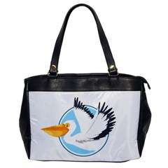 Pelican T-shirtwhite Look Calm Pelican 08 T-shirt (1) Oversize Office Handbag by EnriqueJohnson