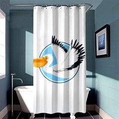 Pelican T-shirtwhite Look Calm Pelican 08 T-shirt (1) Shower Curtain 36  X 72  (stall)  by EnriqueJohnson