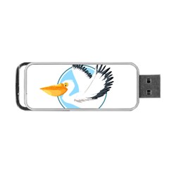 Pelican T-shirtwhite Look Calm Pelican 08 T-shirt (1) Portable Usb Flash (one Side) by EnriqueJohnson