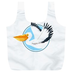 Pelican T-shirtwhite Look Calm Pelican 08 T-shirt (1) Full Print Recycle Bag (xl) by EnriqueJohnson