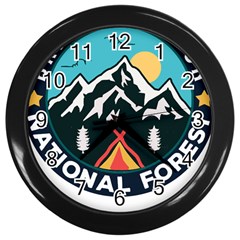 Bridger Teton National Forest T- Shirt Bridger Teton National Forest T- Shirt Wall Clock (black) by JamesGoode