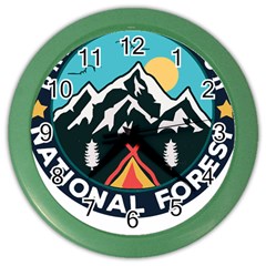 Bridger Teton National Forest T- Shirt Bridger Teton National Forest T- Shirt Color Wall Clock by JamesGoode