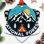 Bridger Teton National Forest T- Shirt Bridger Teton National Forest T- Shirt Snowflake Ornament (Two Sides) Front