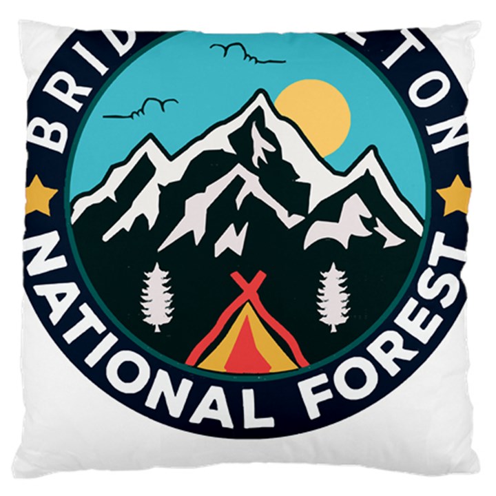 Bridger Teton National Forest T- Shirt Bridger Teton National Forest T- Shirt Large Cushion Case (One Side)