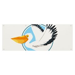 Pelican T-shirtwhite Look Calm Pelican 08 T-shirt (1) Banner And Sign 8  X 3  by EnriqueJohnson