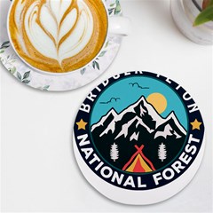 Bridger Teton National Forest T- Shirt Bridger Teton National Forest T- Shirt Uv Print Round Tile Coaster by JamesGoode