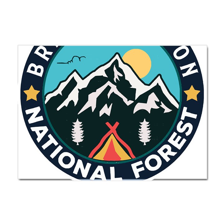 Bridger Teton National Forest T- Shirt Bridger Teton National Forest T- Shirt Crystal Sticker (A4)