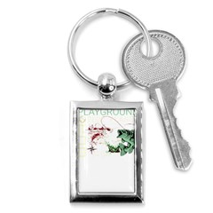 Fishing T- Shirt Playground Fishing Nature Planet Earth Playground Good Vibes Free Spirit T- Shirt Key Chain (rectangle) by ZUXUMI