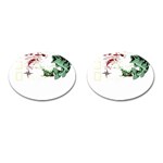 Fishing T- Shirt Playground Fishing Nature Planet Earth Playground Good Vibes Free Spirit T- Shirt Cufflinks (Oval) Front(Pair)