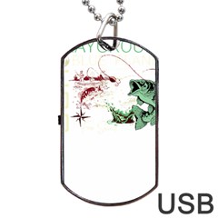 Fishing T- Shirt Playground Fishing Nature Planet Earth Playground Good Vibes Free Spirit T- Shirt Dog Tag Usb Flash (one Side) by ZUXUMI