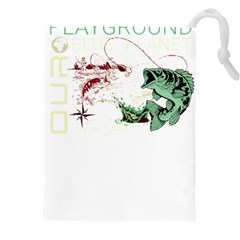 Fishing T- Shirt Playground Fishing Nature Planet Earth Playground Good Vibes Free Spirit T- Shirt Drawstring Pouch (4xl) by ZUXUMI