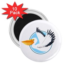 Pelican T-shirtwhite Look Calm Pelican 08 T-shirt 2 25  Magnets (10 Pack)  by EnriqueJohnson