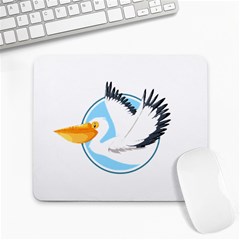 Pelican T-shirtwhite Look Calm Pelican 08 T-shirt Large Mousepad by EnriqueJohnson