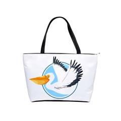 Pelican T-shirtwhite Look Calm Pelican 08 T-shirt Classic Shoulder Handbag by EnriqueJohnson