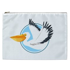 Pelican T-shirtwhite Look Calm Pelican 08 T-shirt Cosmetic Bag (xxl) by EnriqueJohnson